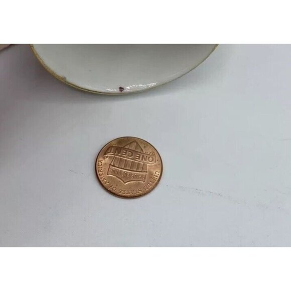 Vtg Demitasse Tea Cup Saucer Germany Crown Mark Floral Gold Tone Trim Regency - Picture 11 of 15